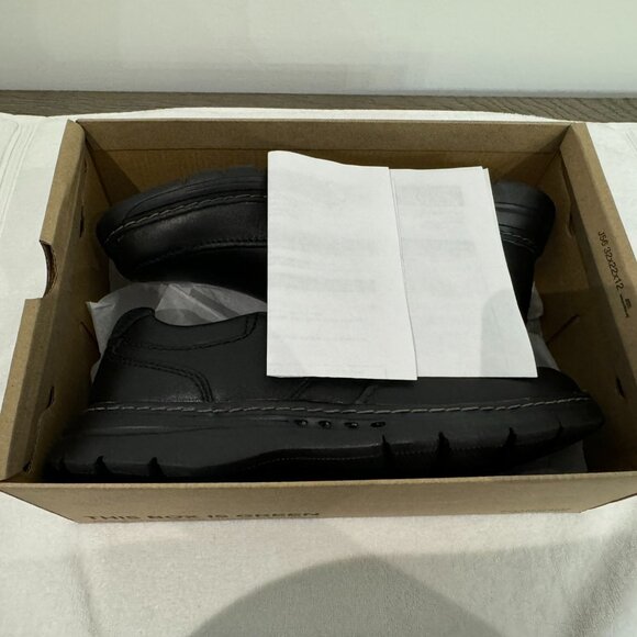 CLARKS Men's Brawley Step Black Leather Loafers - Size 8 XW - NEW! - Picture 9 of 11